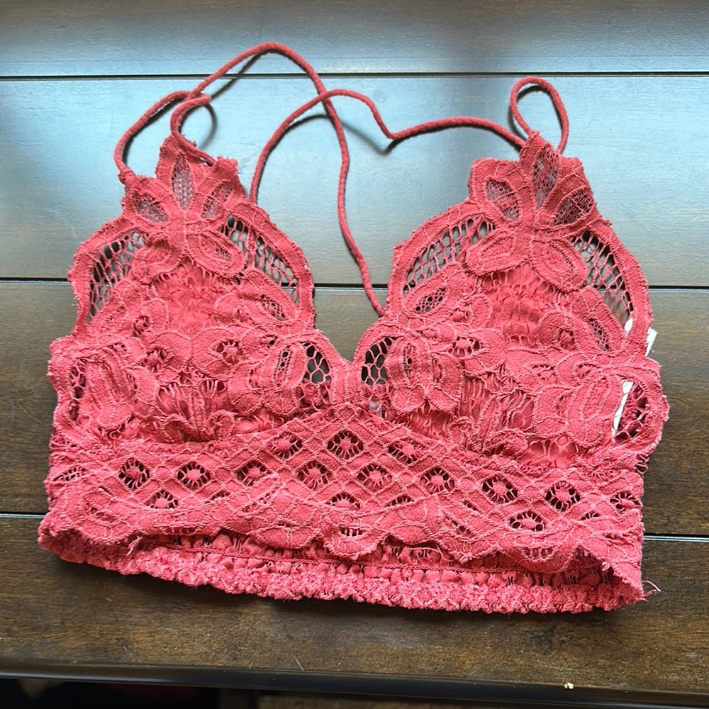 Lace Bralette in Red